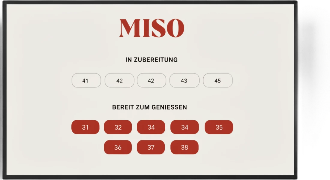 Kundenmonitor: In Zubereitung und Bereit zum Genießen